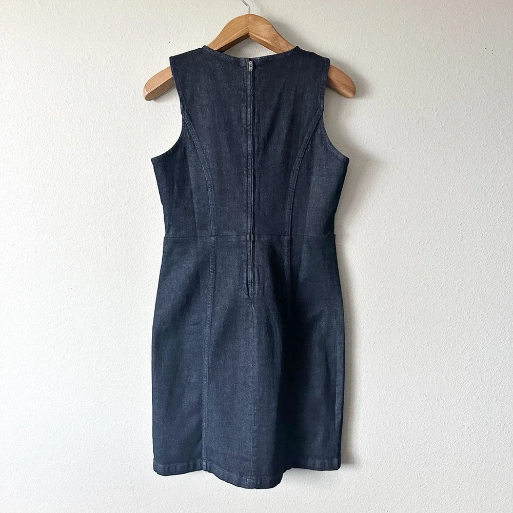 NWT J. Crew Sleeveless Dark Indigo Denim Mini Dress